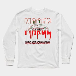 Morocan Proudly Gift Morocco Lovers Moroccan Soul Long Sleeve T-Shirt